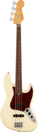 Fender AMERICAN PROFESSIONAL II JAZZ BASS Fretless Electric Bass Guitar (Olympic White)