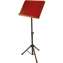 On-Stage SM7312W Music Stand w/ Wide Rosewood Bookplate