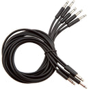 iConnectivity Cre8audio BKNOODLE150Nazca Noodles Eurorack-Style Patch Cables (Black, 5-Pack) - 4.9'