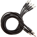 iConnectivity Cre8audio BKNOODLE50Nazca Noodles Eurorack-Style Patch Cables (Black, 5-Pack) - 1.6'