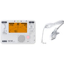 Korg TM70C Handheld Tuner and Metronome with CM-400 Contact Microphone (White)