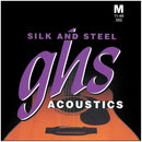 Ghs 350 Silk And Steel Silver-Plated Copper Acoustic Guitar Strings (Medium) - .011 - .048