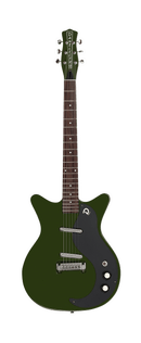 Danelectro 59 BLACK OUT Semi Hollow-Body Electric Guitar (Green Envy)