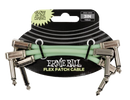 Ernie Ball 6474EB Flex Patch Instrument Cable (Glow-In-The-Dark) - 3"