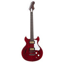 Harmony COMET-TR Comet Semi Hollow Electric Guitar (Transparent Red)
