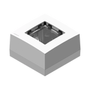 Audac CP45BOX1/W Surface Mount Box For 45x45 Standard Range (White)