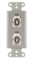 Covid D1232F-CA Keystone USB-2-BA Wall Plate (Clear Anodized)