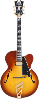 D'Angelico EXCEL EXL-1 Guitare électrique semi-creuse (Dark Iced Tea Burst)