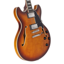 D'Angelico PREMIER DC Semi Hollow Electric Guitar (Dark Iced Tea Burst)