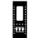 Lowell DAT24-4848-B Data Rack with Doors - 48U x 48"D