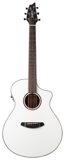 Breedlove DSCN22CEEUAM Discovery Spruce-Mahogany Concert Acoustic-Electric Guitar (Satin White)