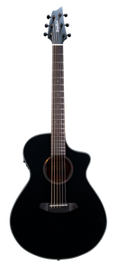 Breedlove DSCN28CEEUAM Discovery S CE European Spruce Concert Acoustic-Electric Guitar (Black)