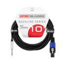 Gator GCWB-SPK-10-1TL Backline Series TS to Twist Lock Connector Speaker Cable - 10ft