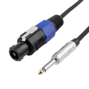 Gator GCWB-SPK-25-1TL Backline Series 1/4" Straight TS To Straight Twist Lock Speaker Cable - 25ft