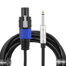 Gator GCWB-SPK-25-1TL Backline Series 1/4" Straight TS To Straight Twist Lock Speaker Cable - 25ft