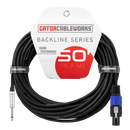 Gator GCWB-SPK-50-1TL Backline Series 1/4" TS To Twist Lock Connector Speaker Cable - 50ft