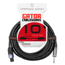 Gator GCWC-SPK-10-1TL Composer Series 1/4" TS To Twist Lock Connector Speaker Cable - 10ft