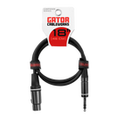 Gator GCWC-XLR-18INFTRS Composer Series XLR F To TRS Cable - 18"