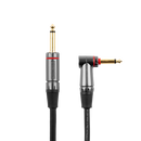 Gator GCWH-INS-10RAQT Headliner Series 1/4" Straight To 1/4" Right Angle Quiet Instrument Cable - 10ft