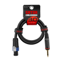 Gator GCWH-SPK-03-1TL Headliner Series 1/4" TS to Twist Lock Connector Speaker Cable - 3ft