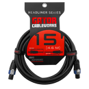 Gator GCWH-SPK-15-2TL Headliner Series Twist Lock Connector Speaker Cable - 15ft