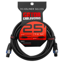 Gator GCWH-SPK-25-2TL Headliner Series Twist Lock Connector Speaker Cable - 25ft
