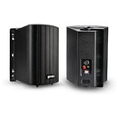 Gemini GHSI-W400BT-PR-BLK Waterproof Bluetooth Outdoor Wall Speakers (Black) - 4"