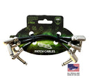 Interstellar Audio Machines HYPERDRIVE Angle/Angle Premium Instrument Patch Cables (3-Pack) - 6"