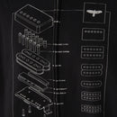 PRS Exploded Pickup Full Zip Hoodie (Black) - 2XLarge