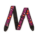 Dunlop JH22 Jimi Hendrix Guitar Strap (Blacklight Monterey Pink Strap)