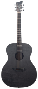 Jay Turser JTA54F-LX-BLACK Folk Folk HPL Guitare (Black en satin matelassé)