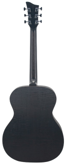Jay Turser JTA54F-LX-BLACK Folk Folk HPL Guitare (Black en satin matelassé)
