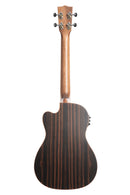 Kala KA-SSEBY-B-CE Solid Spruce Top Striped Ebony Baritone Ukulele Cutaway With EQ