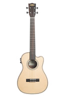 Kala KA-SSEBY-B-CE Solid Spruce Top Striped Ebony Baritone Ukulele Cutaway With EQ