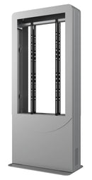 Peerless-AV KIPC2565B-S Floorstanding Back-to-Back Portrait Kiosk for Two 65" Displays up to 1.81" Deep (Silver)