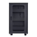 Lowell LCDR-1824 Designer AV Rack with Tempered Glass Door - 18U x 24"D