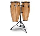 Latin Percussion LPA647-SW Aspire Series Wood Conga Set (Siam Walnut) - 11" & 12"