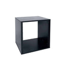 Lowell LLR-1018-B Laminate AV Rack (Woodgrain Black) - 10U x 18"D