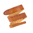 Profile EBL-6100 Leather Strap with Hot Press Design (Cognac) - 2.5"
