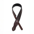 Profile HIL-4000 Leather Padded Strap with Celtic Knot Pattern (Gloss Brown) - 2.5"