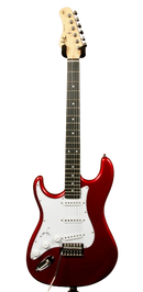 Tagima TG 500-LH-CA DF/WH Left-Handed Electric Guitar (Candy Red)