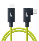 Angelbird UC4SFRAL32 USB-C To USB-C Right Angle 4.0 Solid Flex Cable (Lime) - 1'