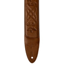 PRS Custom "Faux" Leather Padded Guitar Strap With RAS (Birds Tan) - 2.4"