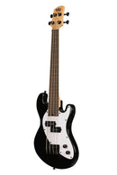 Kala UBASS-SB-BK-FL Basse ukulélé fretless 4 cordes Solid Body (Noir de jais)