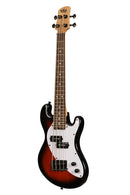 Kala UBASS-SB-TB-FS Basse ukulélé frétée à 4 cordes Solid Body (Tobacco Burst)