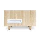 Victrola CENTURY 6-In-1 Wood Record Player (Natural Wood + Light Linen)