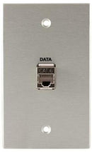 Covid W1128F-CA Keystone RJ45-CAT6 Shielded Wall Plate (Clear Anodized)