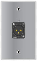 Covid W1136S-CA Neutrik 3 Pin XLR Male Wall Plate (Clear Anodized)
