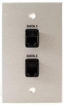 Covid W1230F-CA 2 Keystone RJ45-CAT6 Wall Plate (Clear Anodized)
