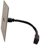 Covid W2114P-CA HDMI Pigtail femelle Plaque murale (anodisé transparent)